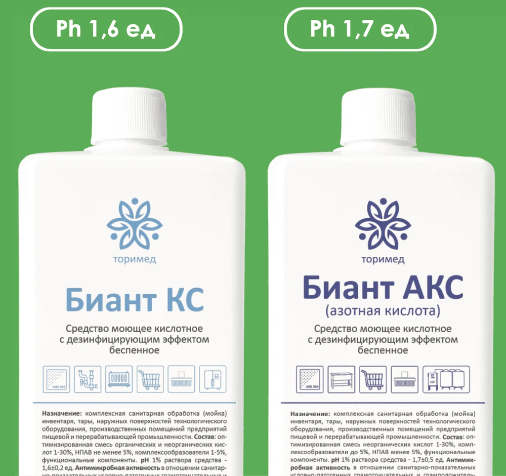 Специализированная линейка "БИАНТ" для CIP моек